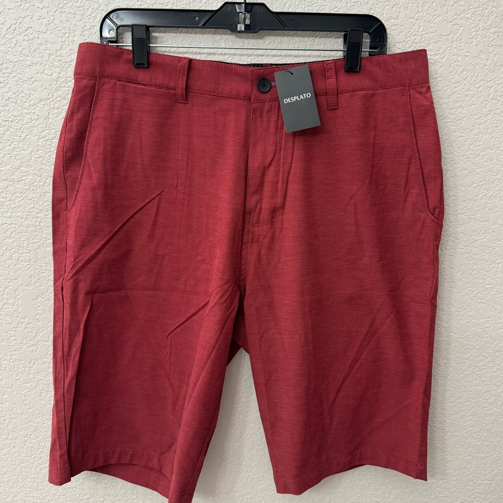 Desplato Mens Casual Performance Quick Dry Stretch Hybrid Chino Shorts Size 34